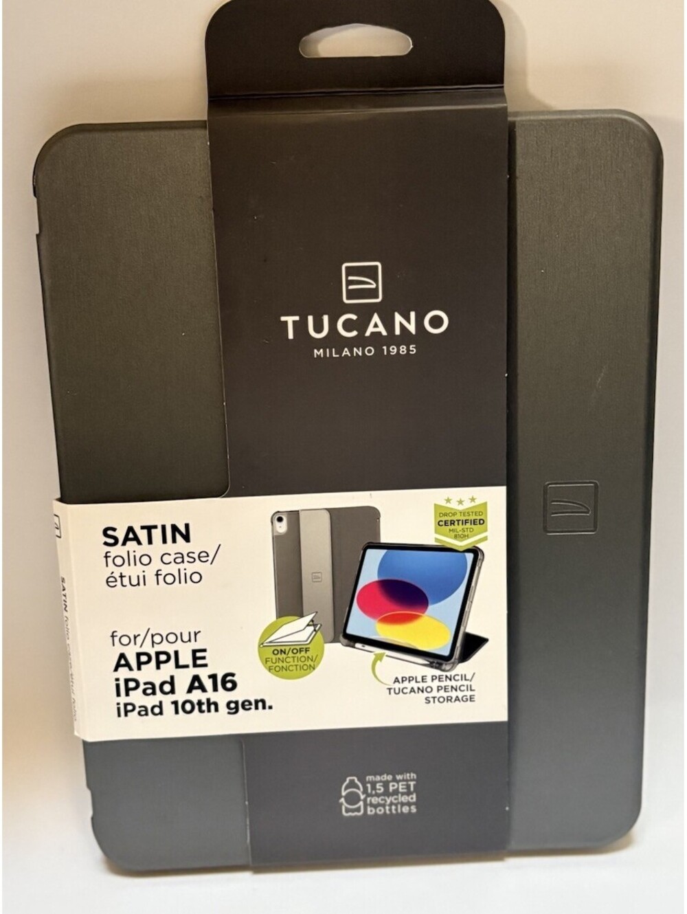 Tucano | NEW iPad A16 (10th/11th Gen) Satin Folio Case Standup System - Gray